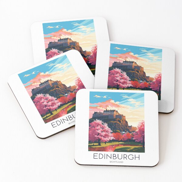 Item preview, A Pop Art Travel Print of Edinburgh - Scotland  designed and sold by StudioRedKoala.