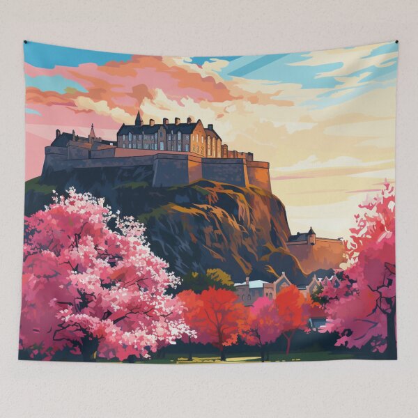 Item preview, A Pop Art Travel Print of Edinburgh - Scotland  designed and sold by StudioRedKoala.