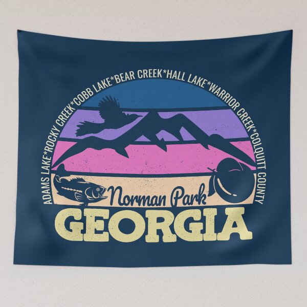 Item preview, Norman Park Georgia Sunset Retro Vintage Local Pride Logo designed and sold by CRHPOD20.