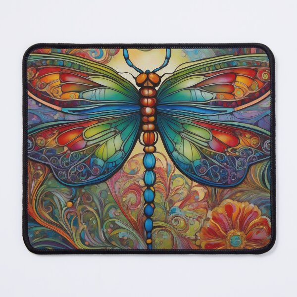 Item preview, Dragonfly Art Nouveau Painting designed and sold by druidwolfart.