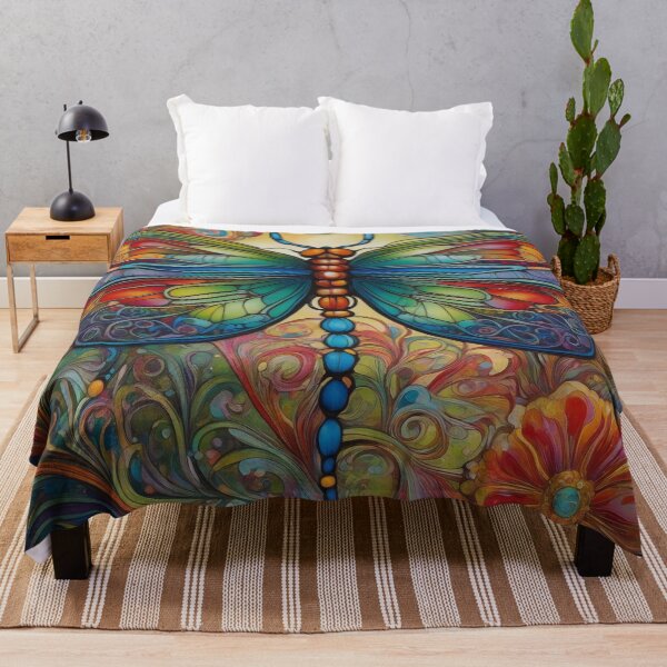 Item preview, Dragonfly Art Nouveau Painting designed and sold by druidwolfart.
