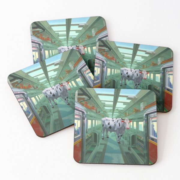 Item preview, Cow on a Train designed and sold by ArcticxShop.
