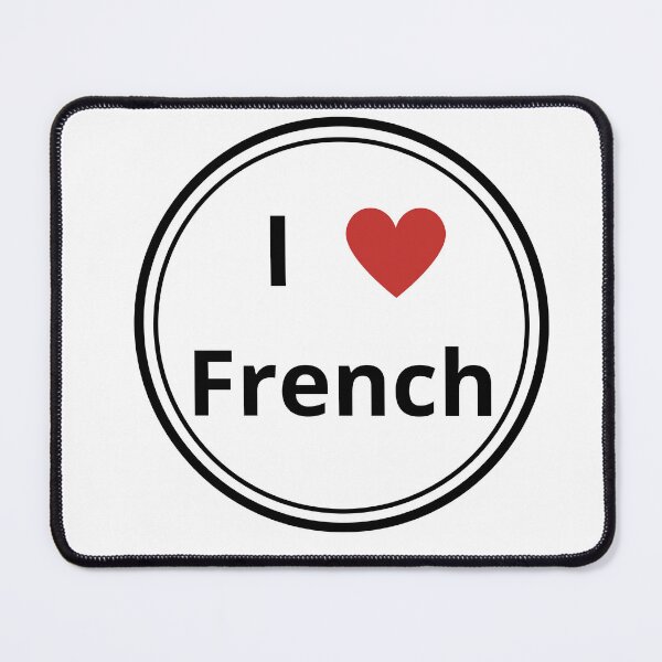 Item preview, Black and white circle of i love french designed and sold by language-des.
