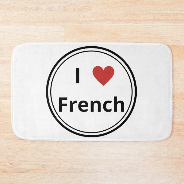 Item preview, Black and white circle of i love french designed and sold by language-des.