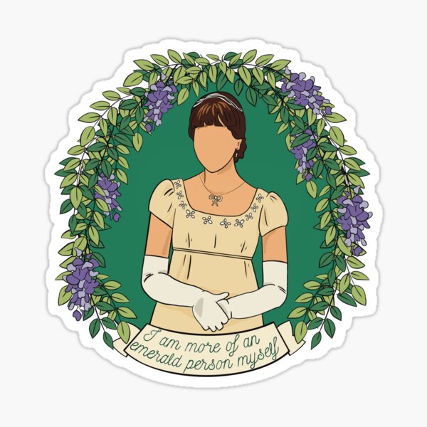 Aperçu de l'œuvre Bridgerton Eloise Citation Émeraude créée et vendue par Jellyashes.