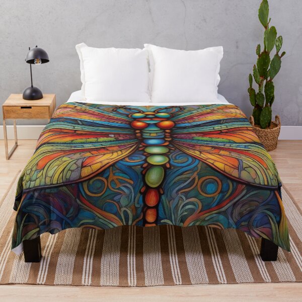 Item preview, Dragonfly Art Nouveau Painting designed and sold by druidwolfart.