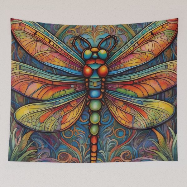 Item preview, Dragonfly Art Nouveau Painting designed and sold by druidwolfart.