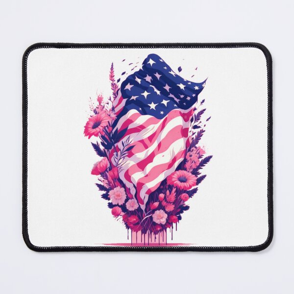 Item preview, Floral Pink American Flag designed and sold by Allomensiaa.