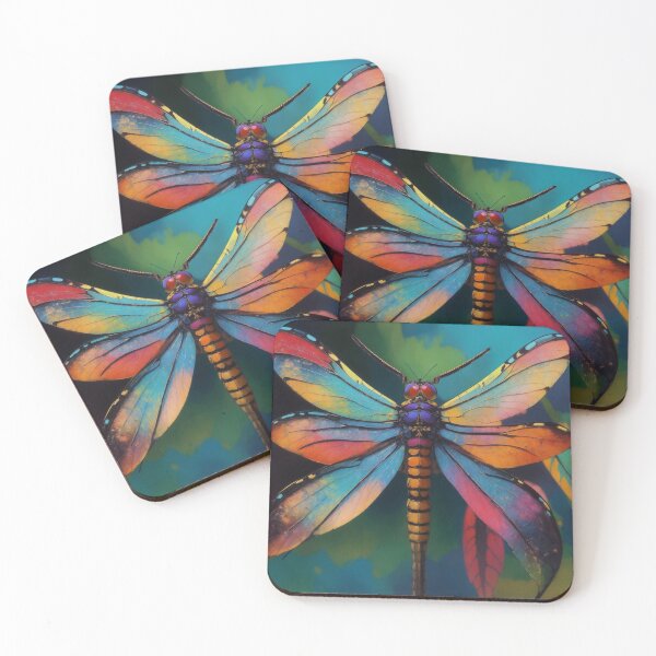 Item preview, Dragonfly Colourful Impressionist Painting designed and sold by druidwolfart.