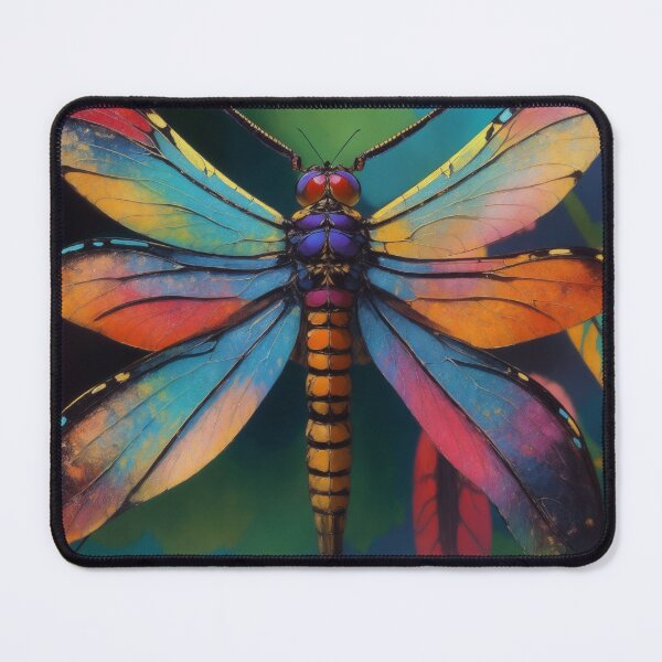 Item preview, Dragonfly Colourful Impressionist Painting designed and sold by druidwolfart.