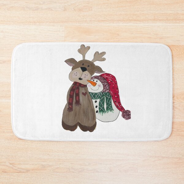 Item preview, Snowman reindeer besties hand painted art Christmas gifts designed and sold by Bonniesr.