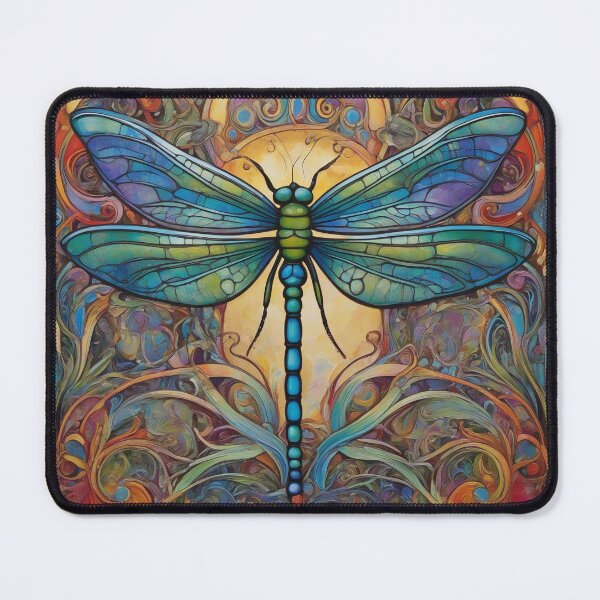 Item preview, Dragonfly Art Nouveau Painting designed and sold by druidwolfart.