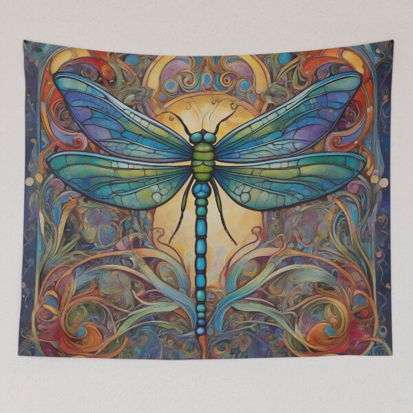 Item preview, Dragonfly Art Nouveau Painting designed and sold by druidwolfart.