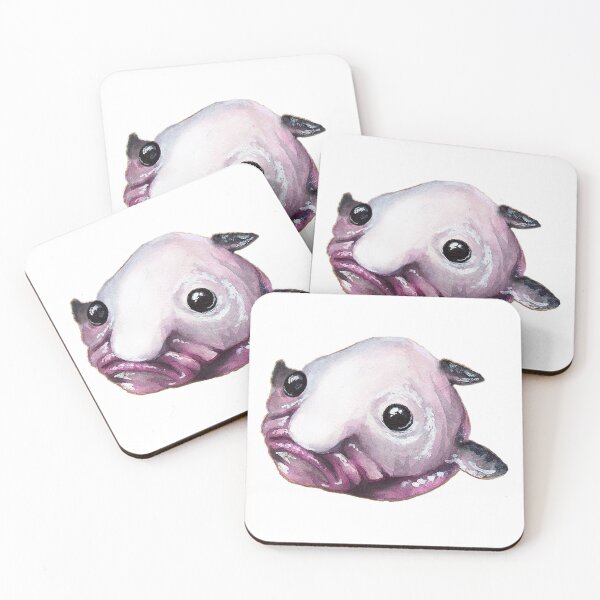Item preview, Blobfish watercolour painting designed and sold by Funsize-Art.