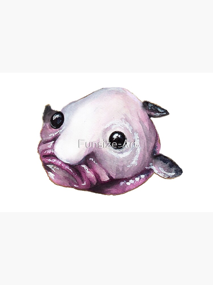 Blobfish watercolour painting | Zipper Pouch