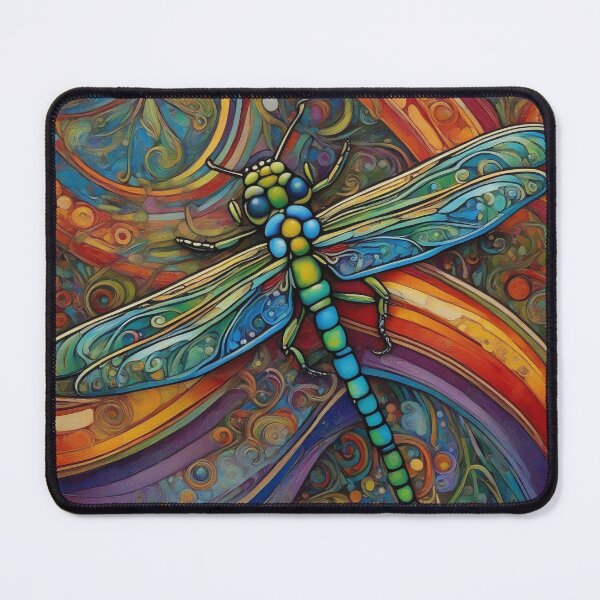 Item preview, Dragonfly Art Nouveau Painting designed and sold by druidwolfart.