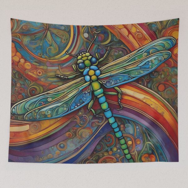 Item preview, Dragonfly Art Nouveau Painting designed and sold by druidwolfart.