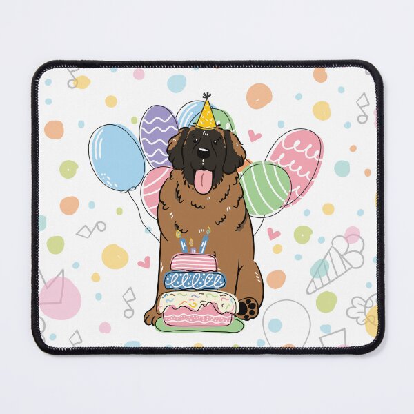 Item preview, Red Leonberger Dog Birthday Party 2 designed and sold by Lulupainting.