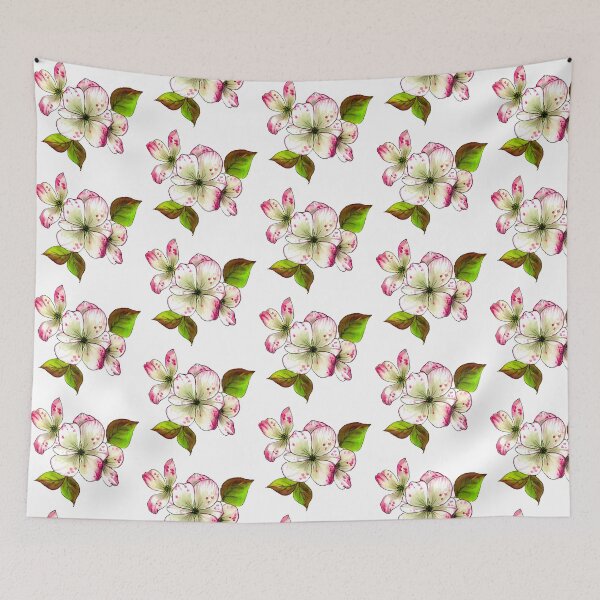 Item preview, Dogwood flower watercolour painting designed and sold by Funsize-Art.