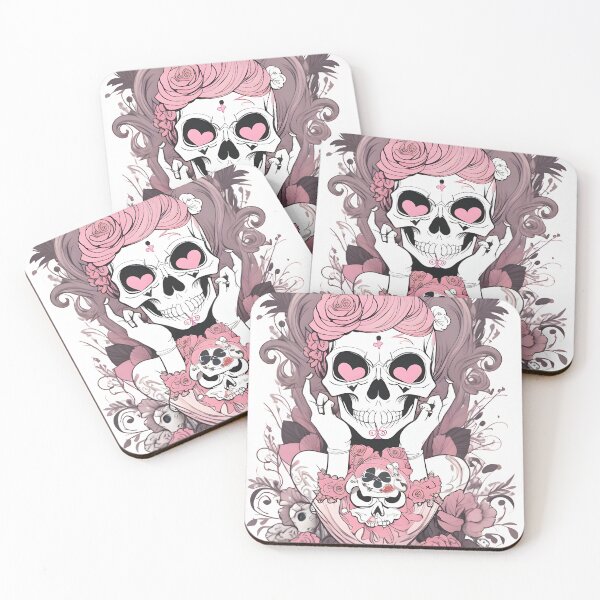 Item preview, Pink skeleton in love designed and sold by ratchawoot.