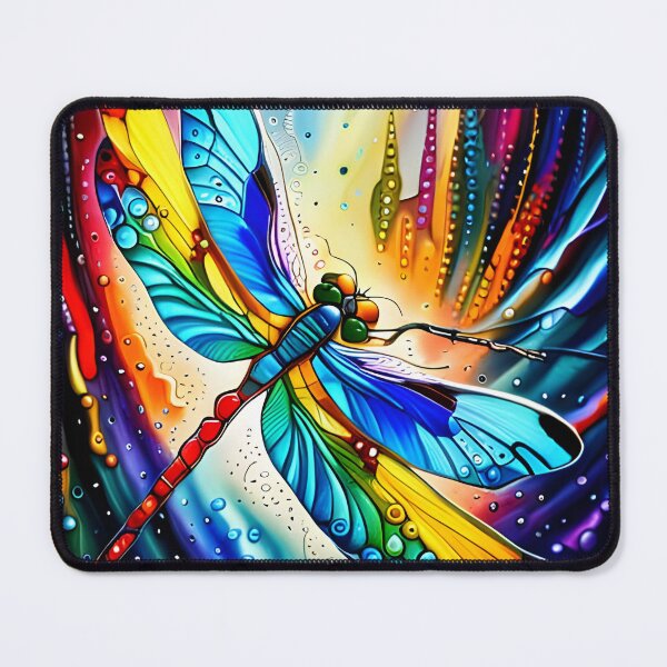 Item preview, Dragonfly Stained Glass Cartoon designed and sold by druidwolfart.