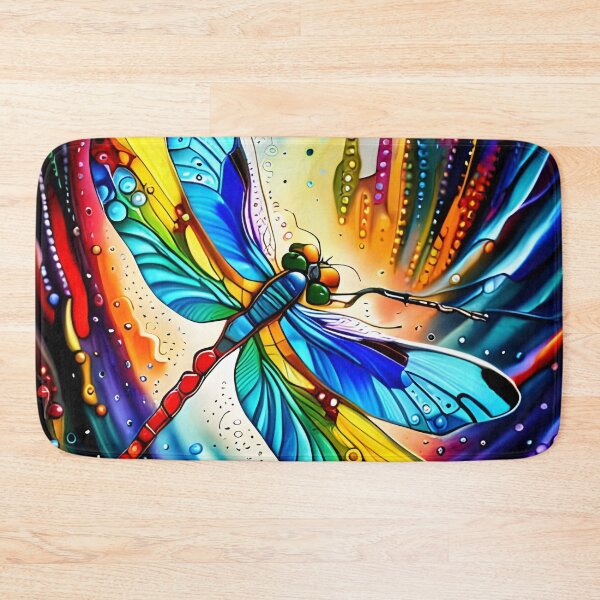 Item preview, Dragonfly Stained Glass Cartoon designed and sold by druidwolfart.