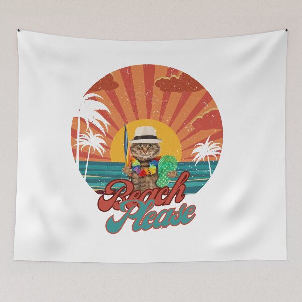Item preview, Funny cat on the beach designed and sold by amaria56.