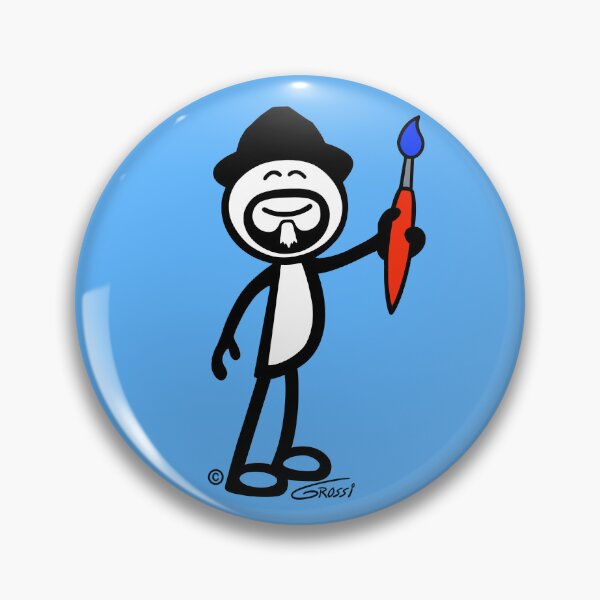 Item preview, GG Artist Stick Figure On A Light Blue Background  designed and sold by GDGCreations.