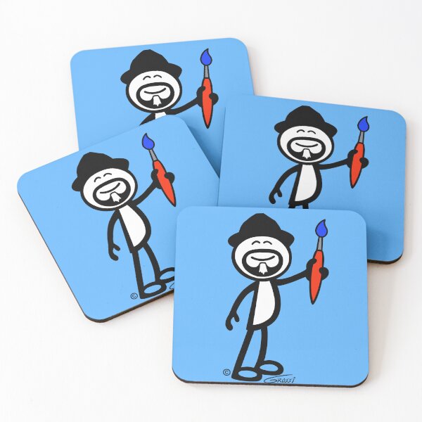 Item preview, GG Artist Stick Figure On A Light Blue Background  designed and sold by GDGCreations.