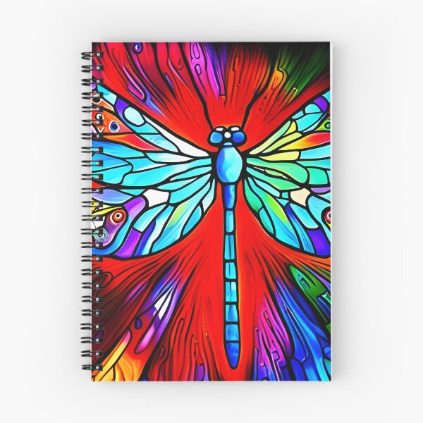 Item preview, Dragonfly Stained Glass Cartoon designed and sold by druidwolfart.