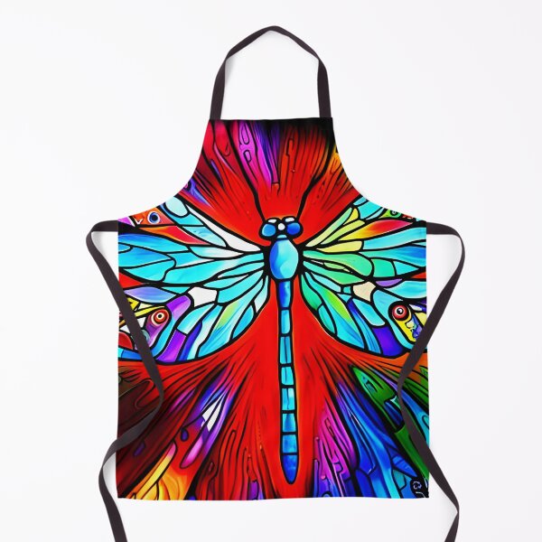 Item preview, Dragonfly Stained Glass Cartoon designed and sold by druidwolfart.
