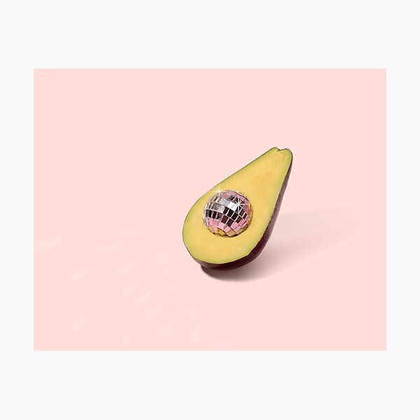 Pastel Avocado Disco ball Photographic Print