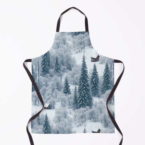 Item preview, Winter forest scene, snow covered trees cozy cabin designed and sold by CoolPixels.