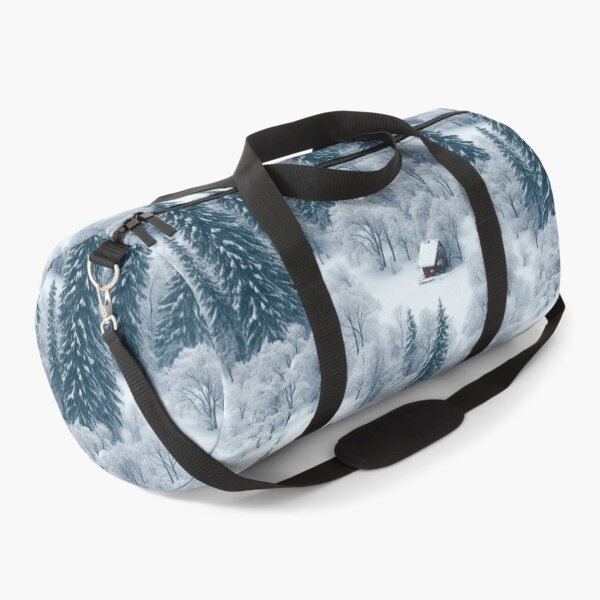 Item preview, Winter forest scene, snow covered trees cozy cabin designed and sold by CoolPixels.
