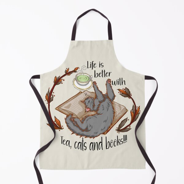 Item preview, Life is better with tea, cats and books - Gray cat designed and sold by Artimas.