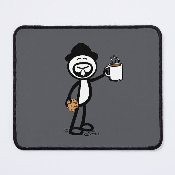 Item preview, GG Coffee Guy Stick Figure With Cookie designed and sold by GDGCreations.
