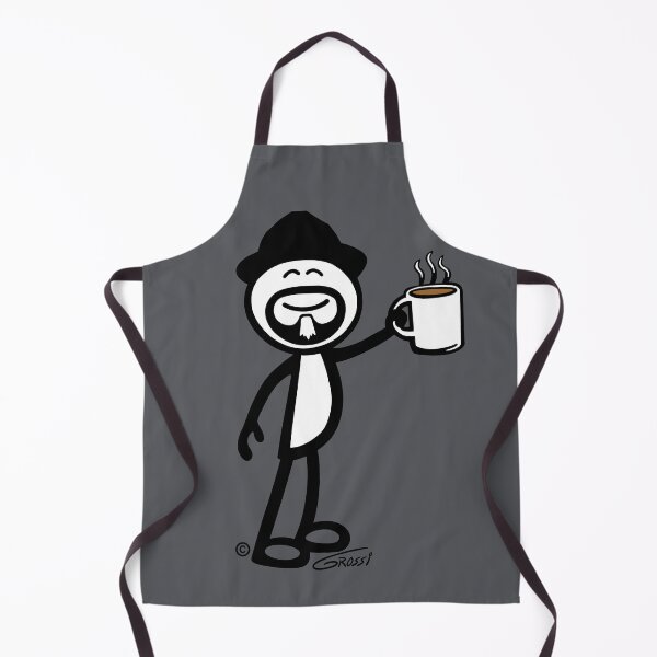 Item preview, GG Coffee Guy Stick Figure Grey Background designed and sold by GDGCreations.
