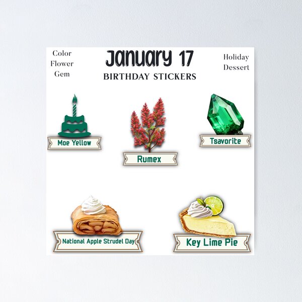 January 17 birthstone on sale color