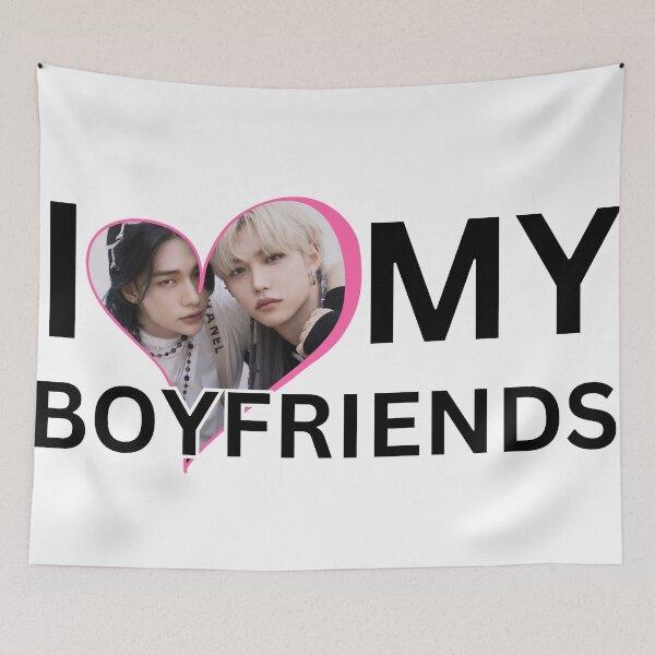 Item preview, Kpop Skz Stray Kids Hyunjin and Felix I Love My Boyfriends designed and sold by StarBunnyDesign.