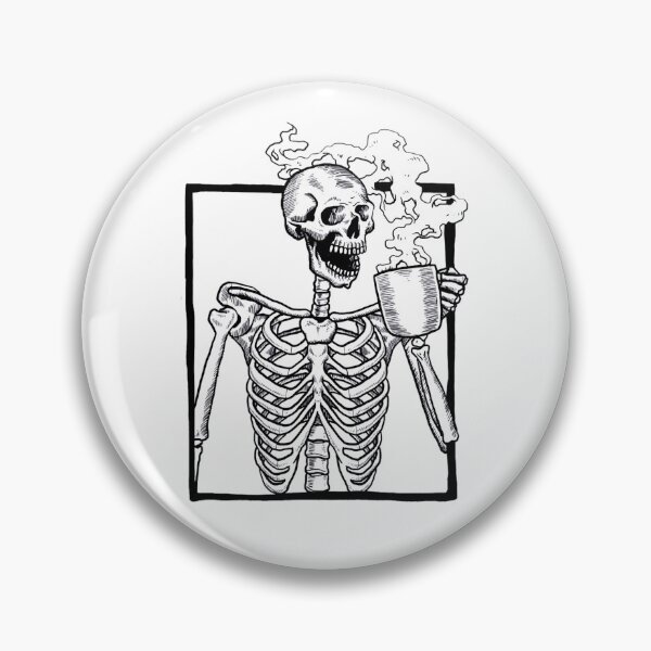 Item preview, halloween skeleton drinking coffee funny Classic  designed and sold by AylaBecker1.