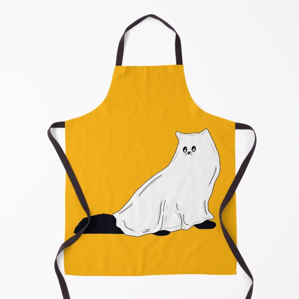 Item preview, Fluffy Ghost Cat With Pumpkin Orange  designed and sold by missmann.