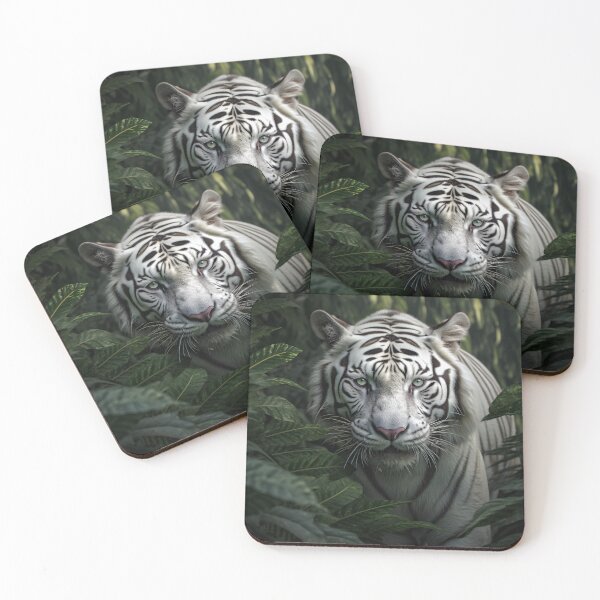 Item preview, Exotic white tiger digital print designed and sold by dcrc.