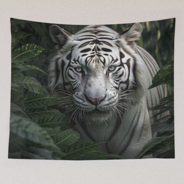 Item preview, Exotic white tiger digital print designed and sold by dcrc.