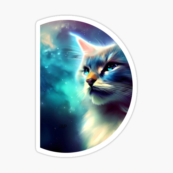 the reflection of a moon Sticker