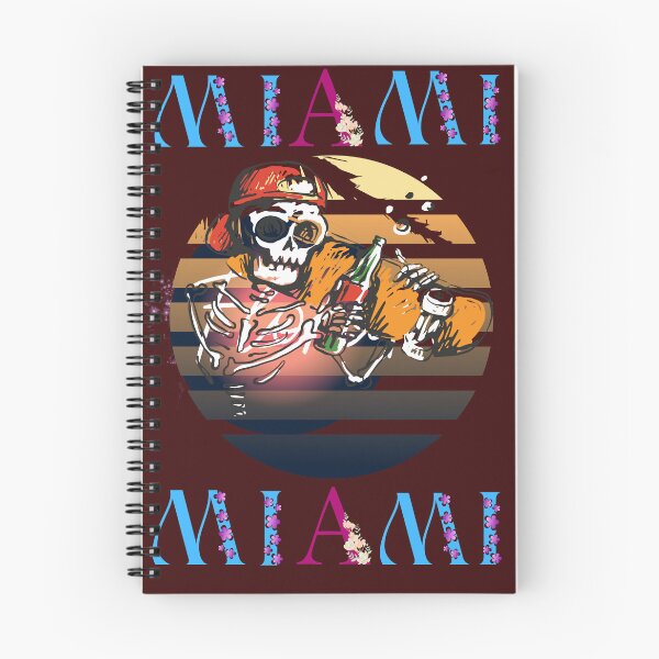 Item preview, Miami skeleton bones head skate boarding  designed and sold by Shinetroves.