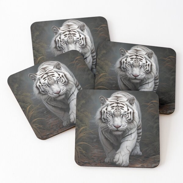 Item preview, Exotic white tiger digital print designed and sold by dcrc.