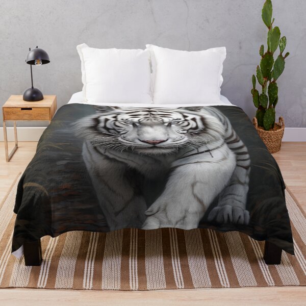 Item preview, Exotic white tiger digital print designed and sold by dcrc.