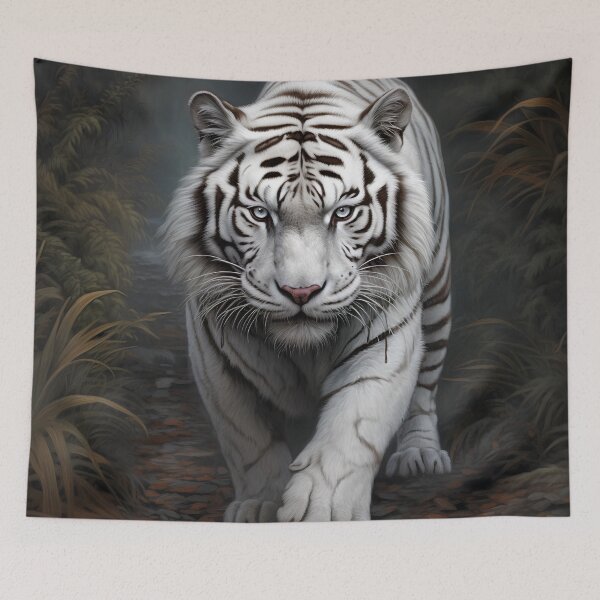 Item preview, Exotic white tiger digital print designed and sold by dcrc.