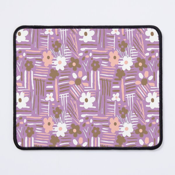 Item preview, Minimal soft style floral and stripes purple violet designed and sold by Alessandro Remo Mazzoni Remotextiles.