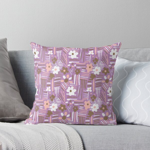 Item preview, Minimal soft style floral and stripes purple violet designed and sold by Alessandro Remo Mazzoni Remotextiles.